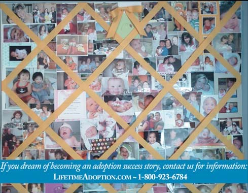 Collage of Lifetime Adoption babies