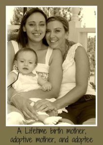 Lifetime birth mother, her child, and the adoptive mother