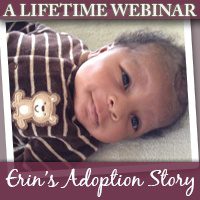 Webinar graphic: Erin's Adoption Story