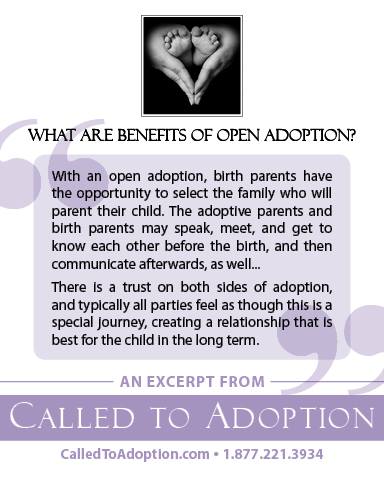 Passage from Called to Adoption about the benefits of open adoption