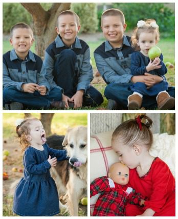 Photo collage of Casey and April's children
