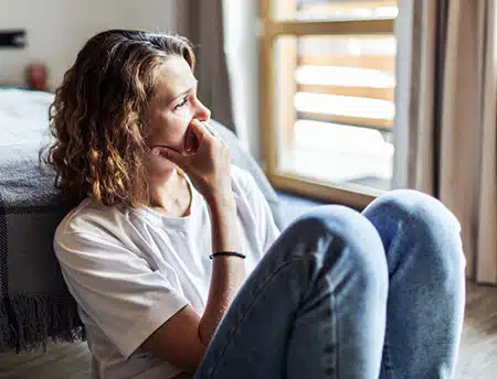 woman grief stricken by infertility