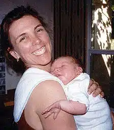 Diane Schafer holding a Lifetime baby, one of our favorite memories