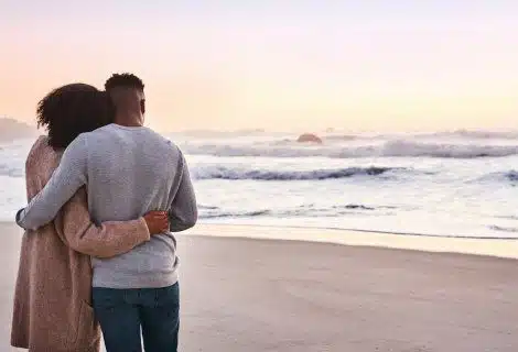 Adoptive couple at the shoreline, thinking they might change their mind adoption match