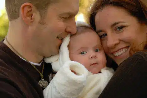 Geoff and Tracy with their daughter