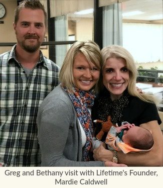 Mardie Caldwell COAP with clients and baby