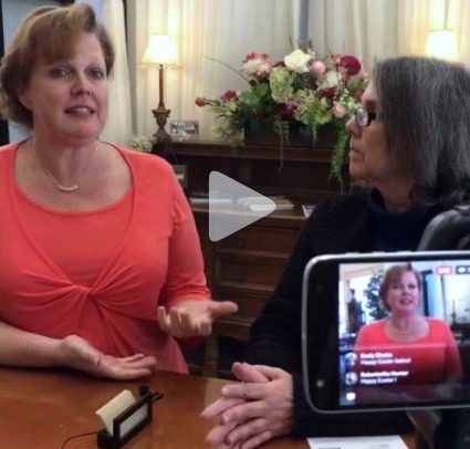 Lifetime's Director Heather Featherston appears with Diane Schafer in a Facebook Live video