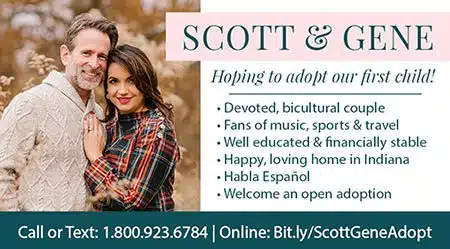 Information about hopeful adoptive couple Scott and Gene