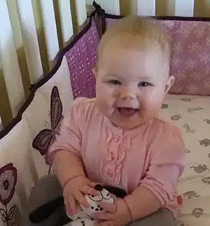 child in crib
