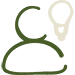 person with lightbulb icon