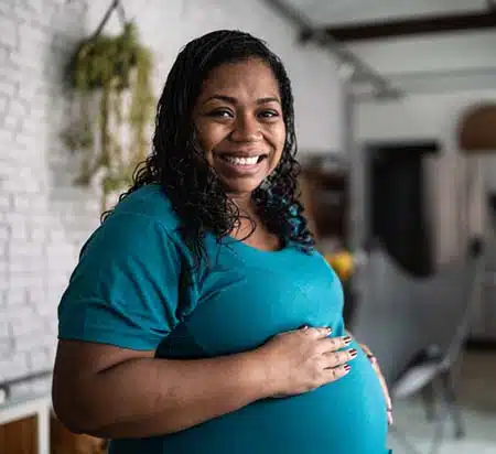 African American pregnant woman considering adoption